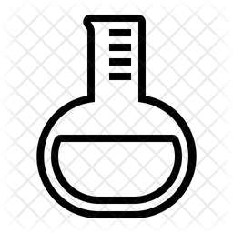 256x256 Volumetric Flask Icon Of Line Style