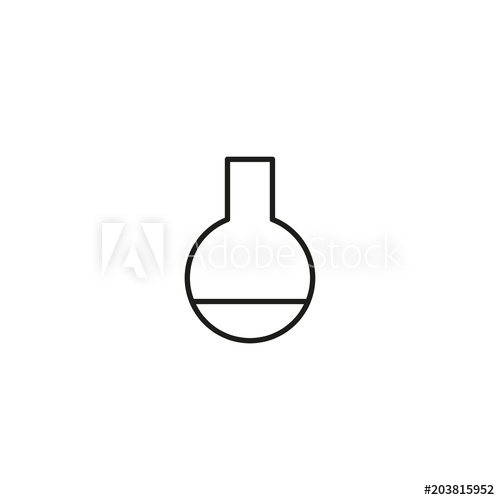 500x500 Erlenmeyer Flask Icon Sign Design