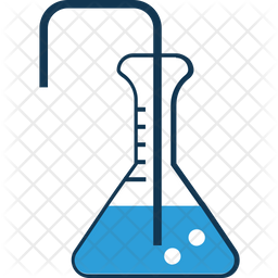 256x256 Conical Flask Icon Of Colored Outline Style