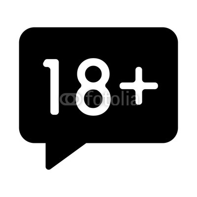400x400 Adult Only Simple Vector Icon Black And White Illustration