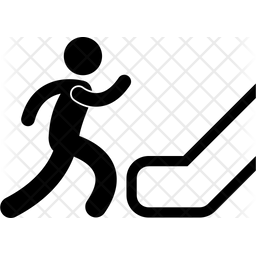 256x256 Escalator Icon Of Glyph Style