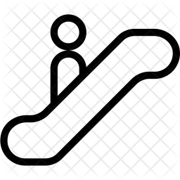 256x256 Escalator Icon Of Line Style