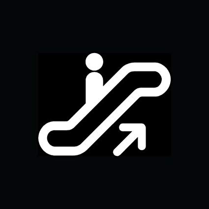 425x425 Escalator Symbol Sticker Icon Vinyl Decal Business