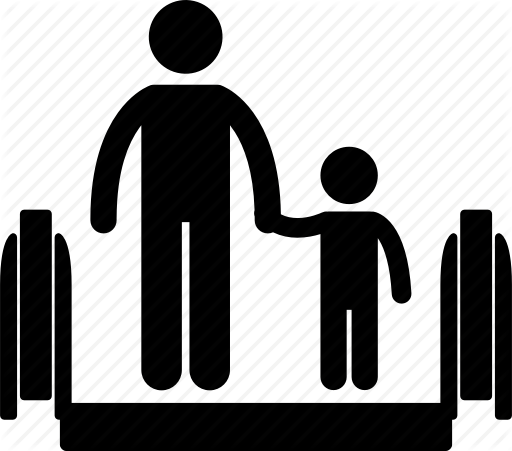 512x451 Careful, Children, Escalator, Guideline, Kid, Parent, Safety Icon