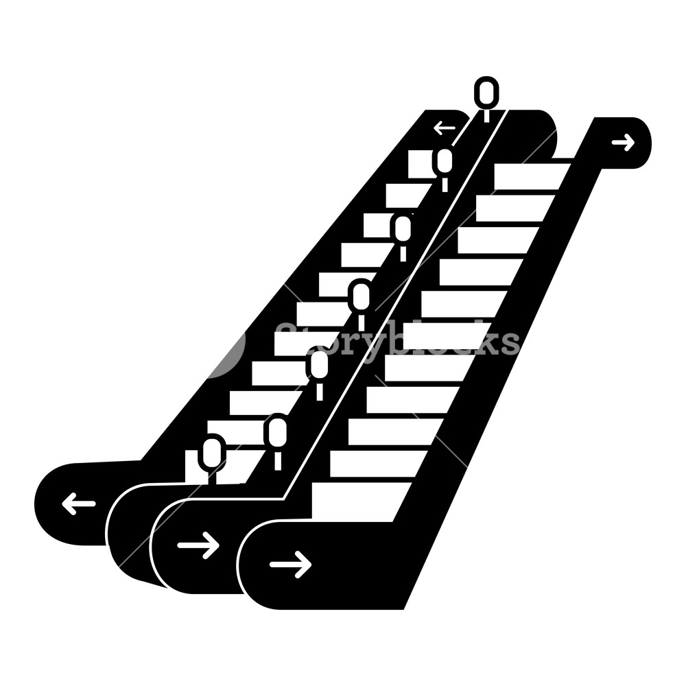 1000x1000 Double Escalator Icon Simple Illustration Of Double Escalator