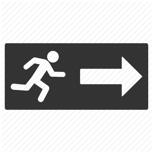 512x512 Emergency, Escape Route, Evacuation, Fire Exit, Guidance, Rescue