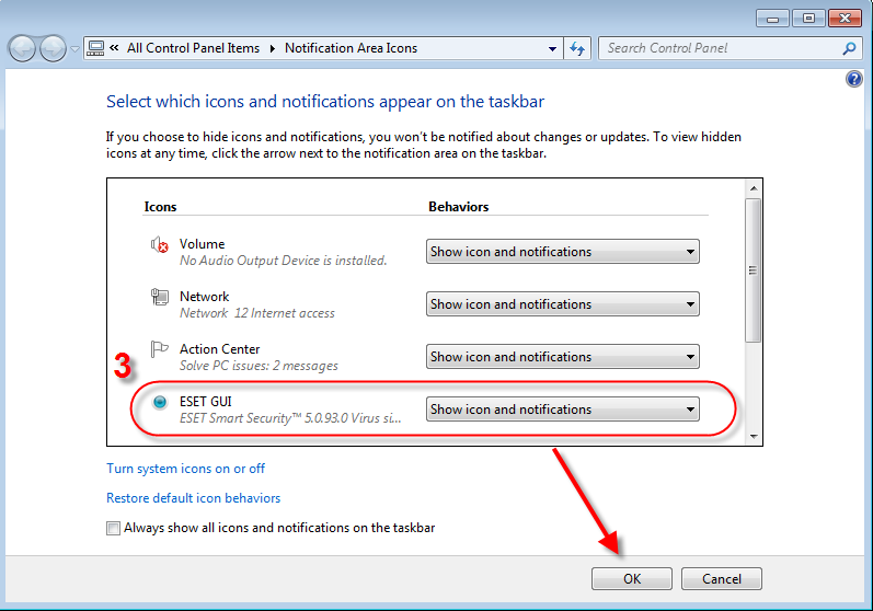 797x558 Display The Eset Icon In The Windows System Tray For Your Eset
