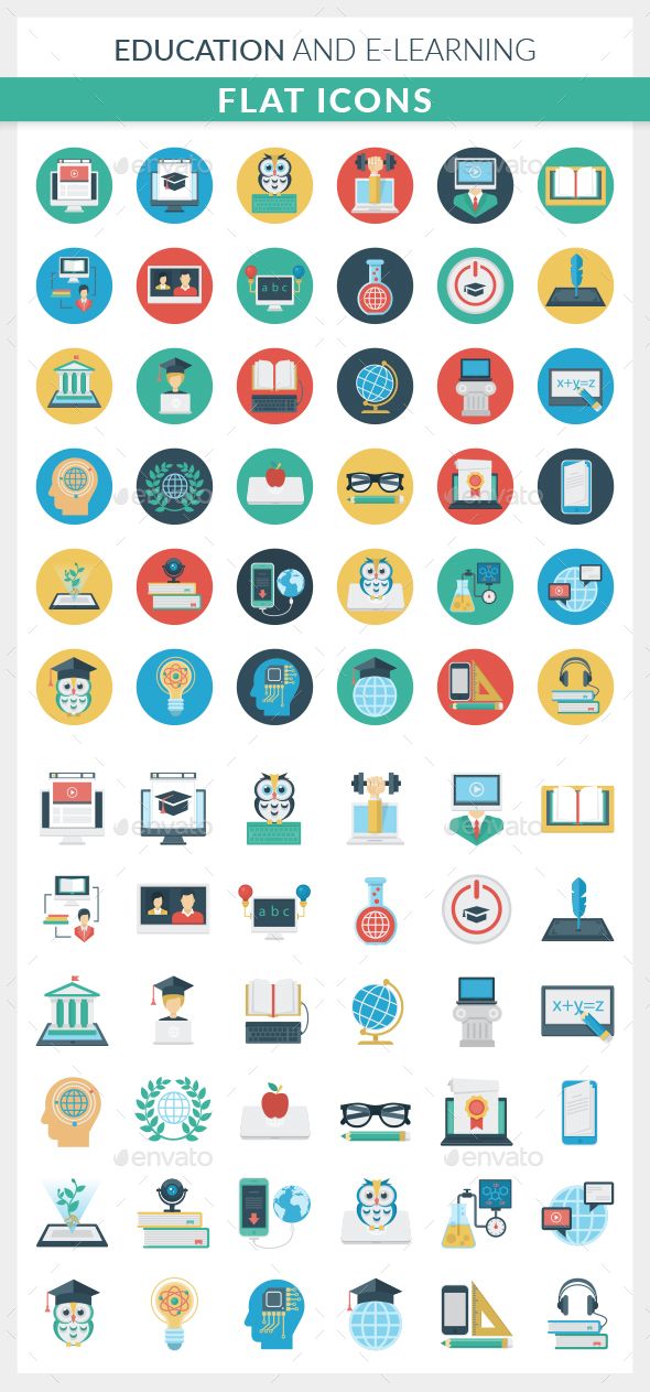 Education And E Learning Icons 590x1263 Education And E Learning Icons