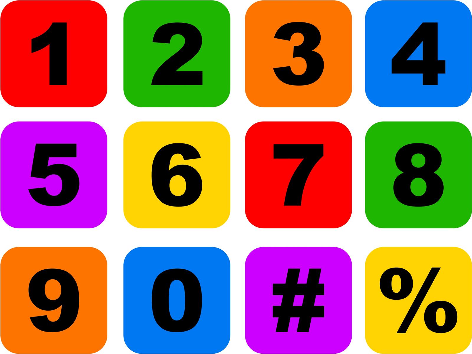 Number Icon Set 1600x1200 Number Icon Set