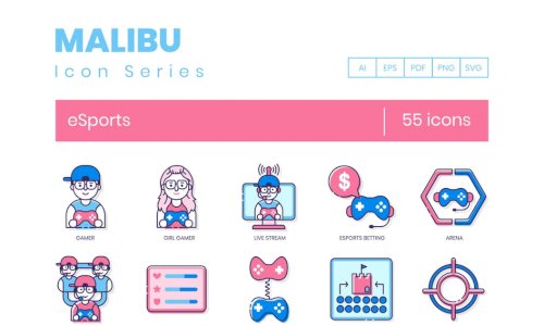500x300 Download Gaming Esports Icons Malibu Series