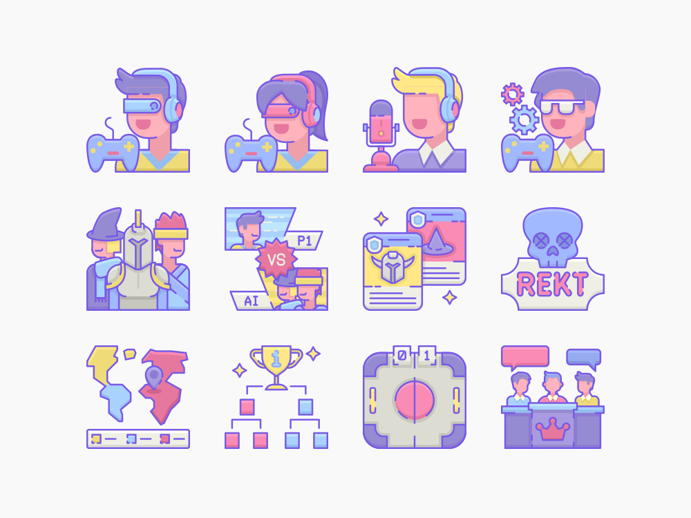 1000x750 Esports Icon Set Blush Get Them Now!