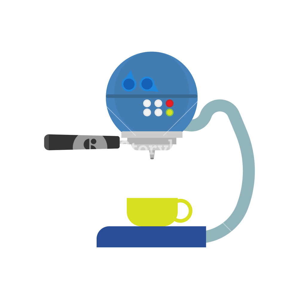 1000x1000 Coffee Machine Vector Icon Cafe Illustration Espresso Caffeine