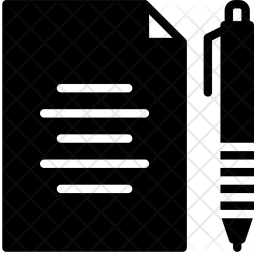 256x256 Essay Icon Of Glyph Style