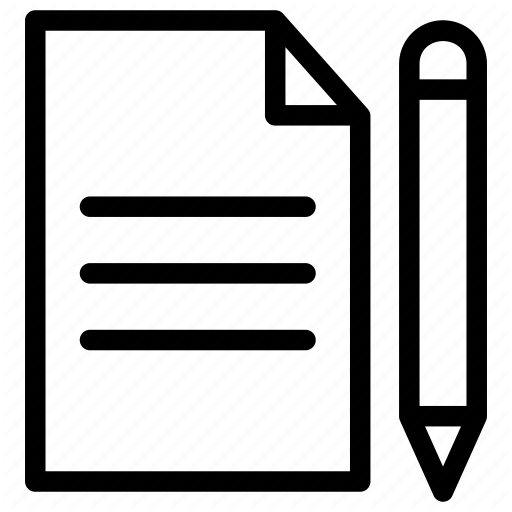 512x512 Article Writing, Essay Writing, Pen And Paper, Stationary Concept