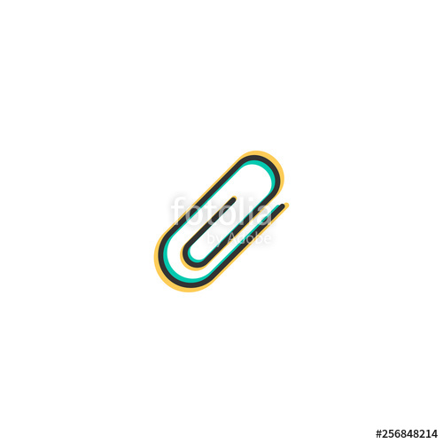 500x500 Attachment Icon Design Essential Icon Vector Design Stock Image