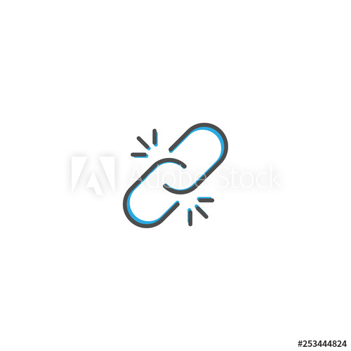 500x500 Broken Link Icon Design Essential Icon Vector Illustration