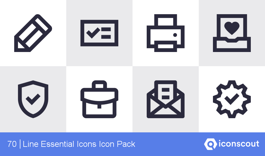 896x528 Download Line Essential Icons Icon Pack