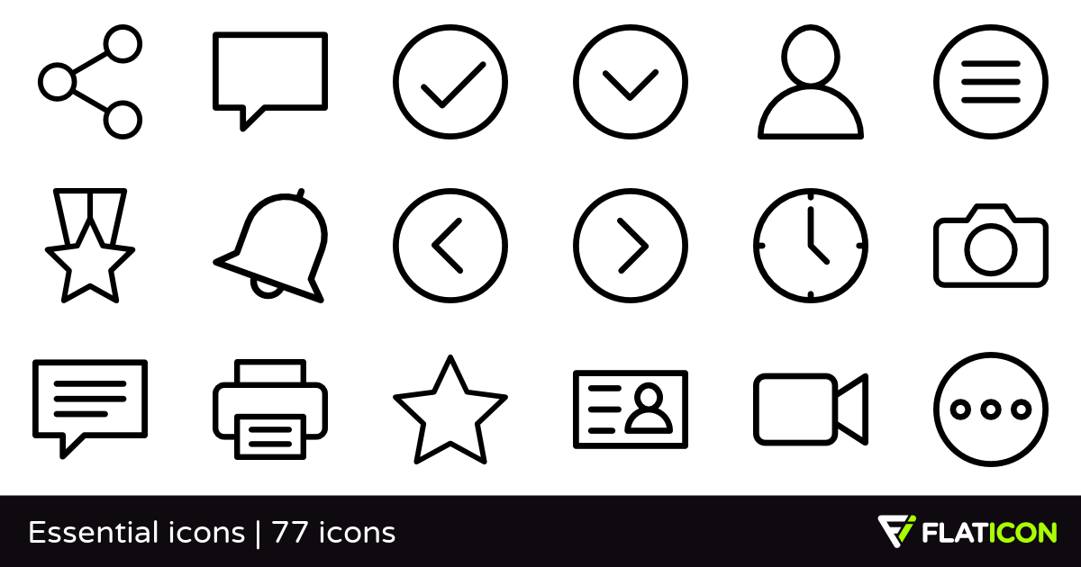 1200x630 Essential Icons Free Icons