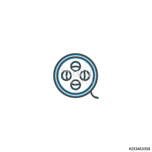 500x500 Film Icon Design Essential Icon Vector Illustration Stock Image
