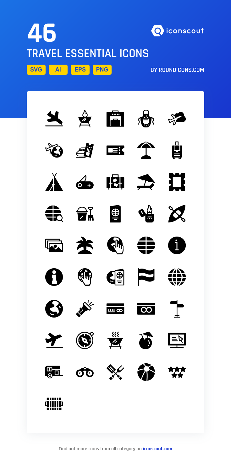 735x1482 Travel Essential Icon Pack