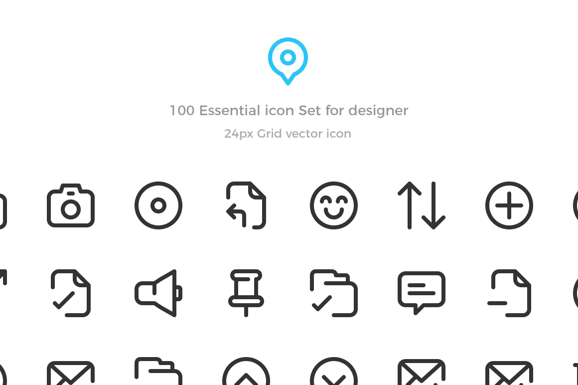 1160x772 Free Essential Icon Set For Designer Free Graphics, Icons