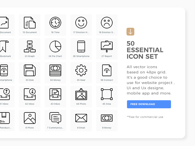 800x600 Free Essential Icon Set