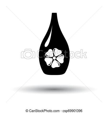 450x470 Essential Oil Icon Black On White Background With Shadow Vector