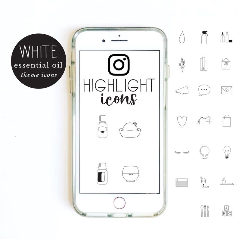 794x794 Original Essential Oil Theme Instagram Highlight Icons Hand Etsy