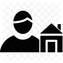 256x256 Estate Agent Icon Of Glyph Style