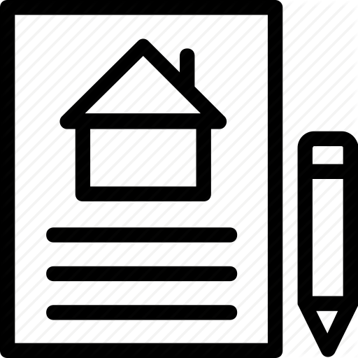 512x512 Deed, Estate, House, Legal, Owner, Paper, Pencil, Real Icon Icon
