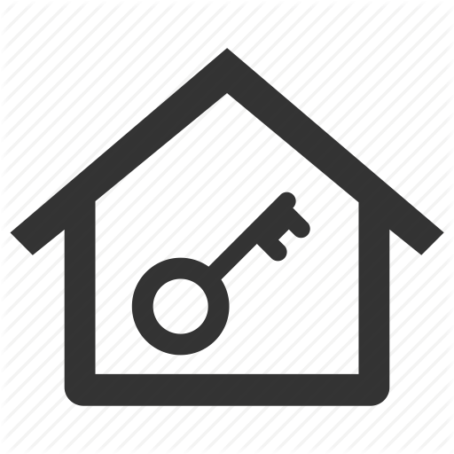 512x512 Estate, Home, House, Key, Lock, Property, Rental Icon