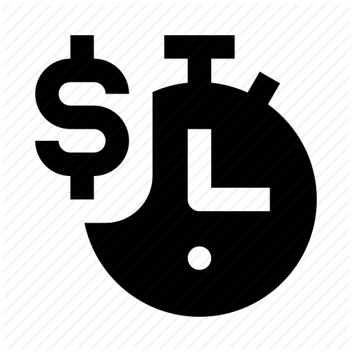 512x512 Estimate, Estimation, Money, Stopwatch, Time, Usd Icon