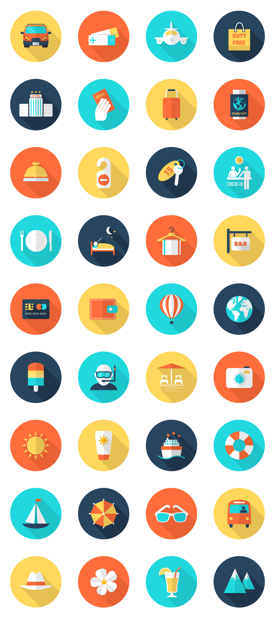 890x1990 Freebie Travel And Vacation Icon Set Codrops
