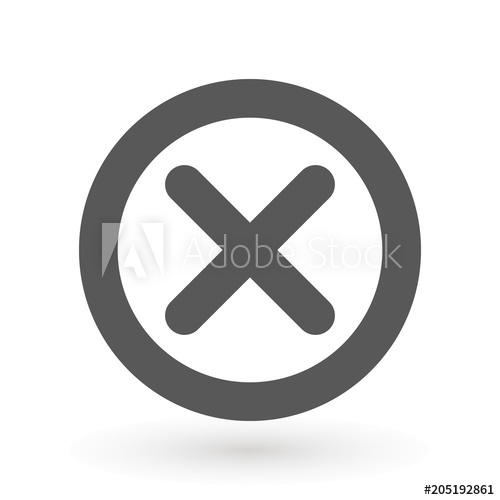 500x500 Cross Icon In Circle Can Be Used As Delete, Block Close Button