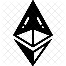 256x256 Ethereum Icon Of Glyph Style