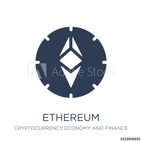 500x500 Ethereum Icon Trendy Flat Vector Ethereum Icon On White