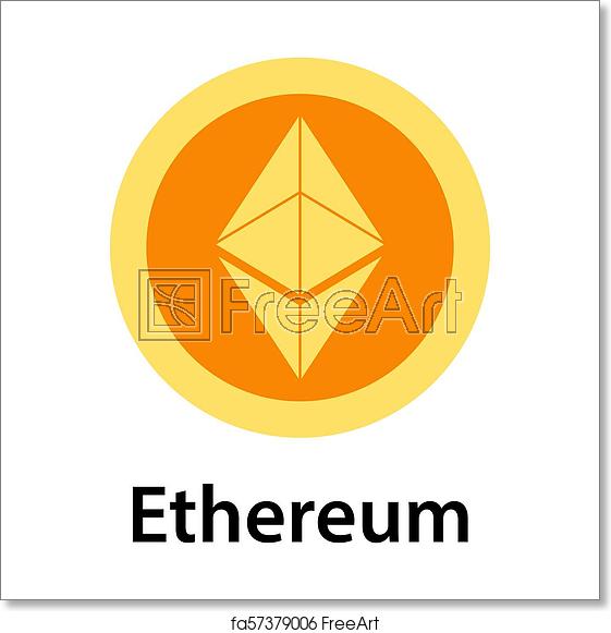 561x581 Free Art Print Of Ethereum Icon, Flat Style Ethereum Icon Flat