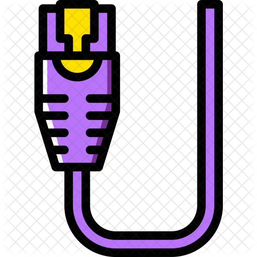 512x512 Ethernet Icon Of Colored Outline Style