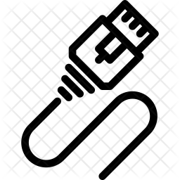 256x256 Network Cable Icon Of Line Style