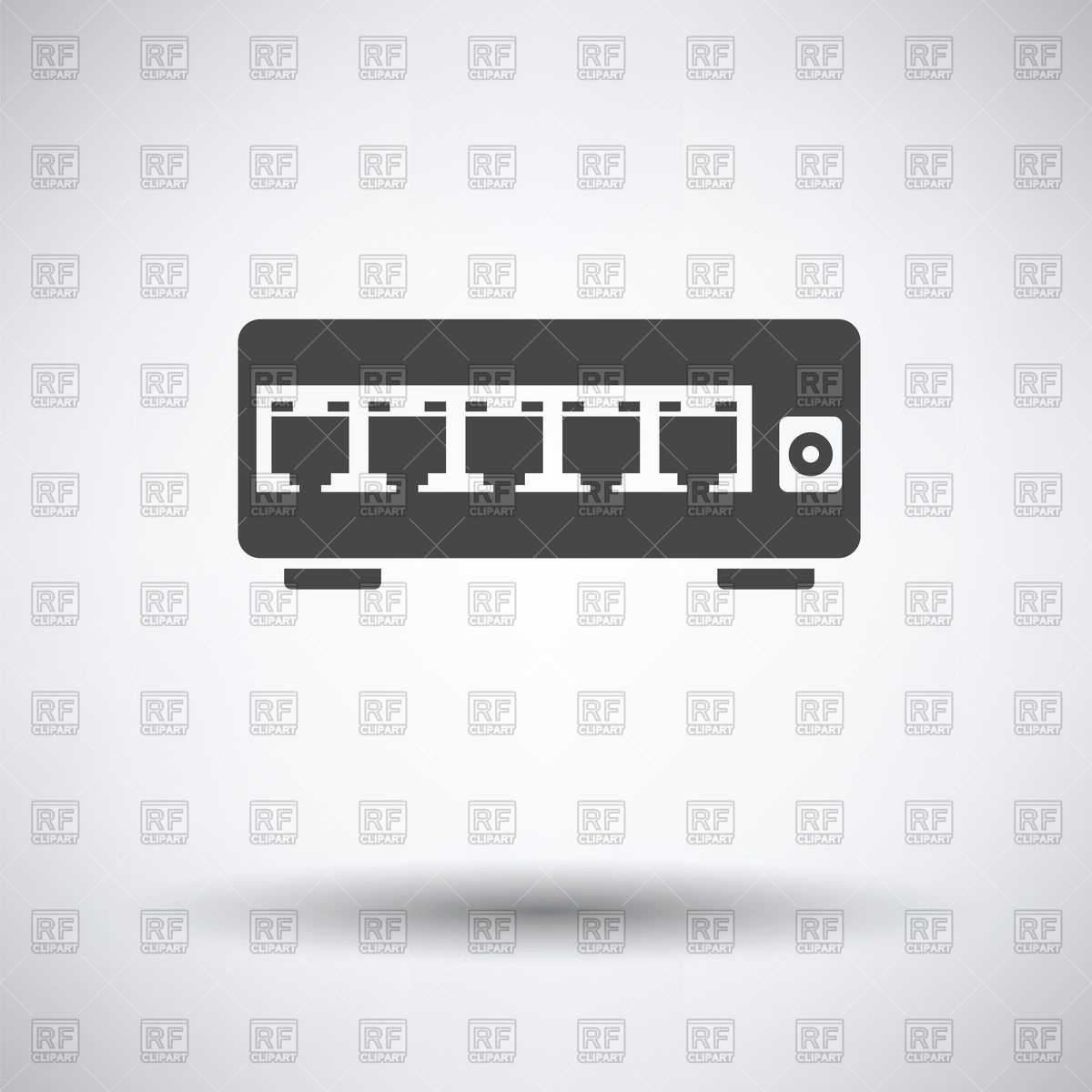 1200x1200 Ethernet Switch Icon On A Gray Background Vector Image Of Icons