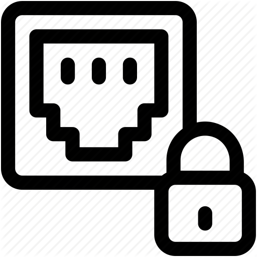 512x512 Ethernet, Internet Security, Lan Port, Lock, Networking, Secure