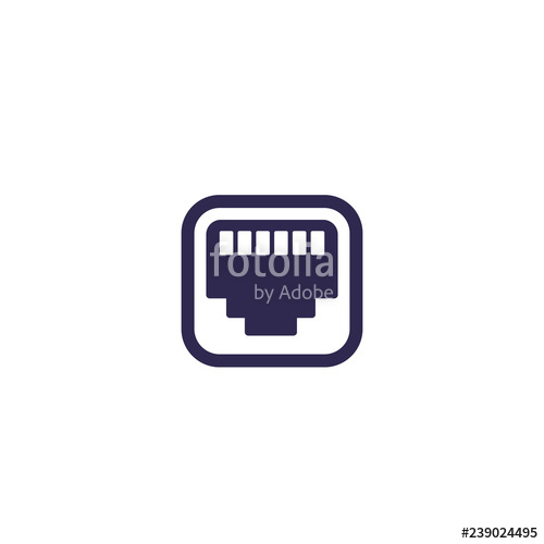 500x500 Ethernet Port Icon Stock Image And Royalty Free Vector