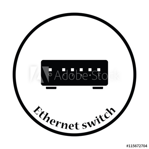 500x500 Ethernet Switch Icon Vector Illustration