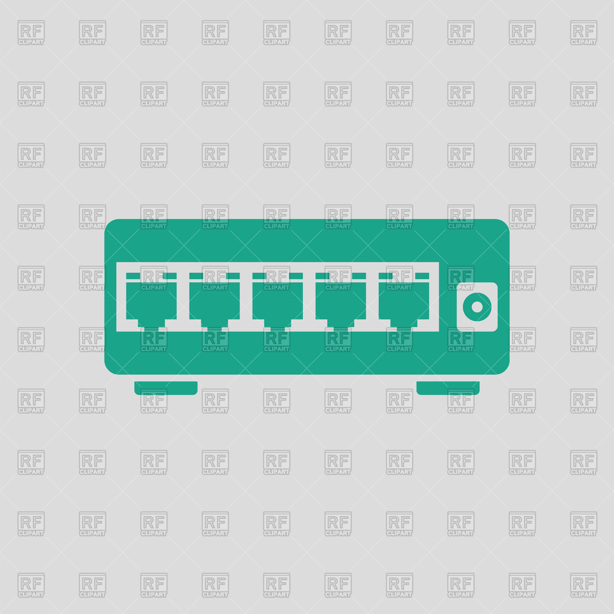 1200x1200 Ethernet Switch Icon On Gray Background Vector Image Of Technology