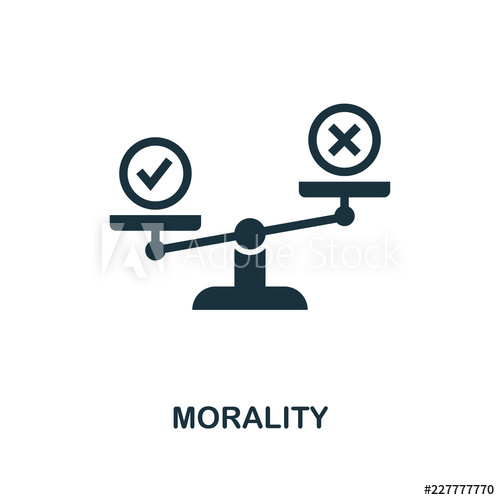 500x500 Morality Icon Monochrome Style Design From Business Ethics Icon