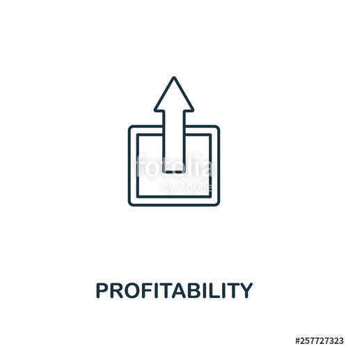 500x500 Profitability Icon Thin Line Design Symbol From Business Ethics