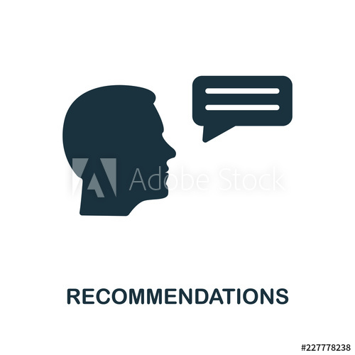 500x500 Recommendations Icon Monochrome Style Design From Business Ethics