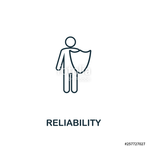 500x500 Reliability Icon Thin Line Design Symbol From Business Ethics