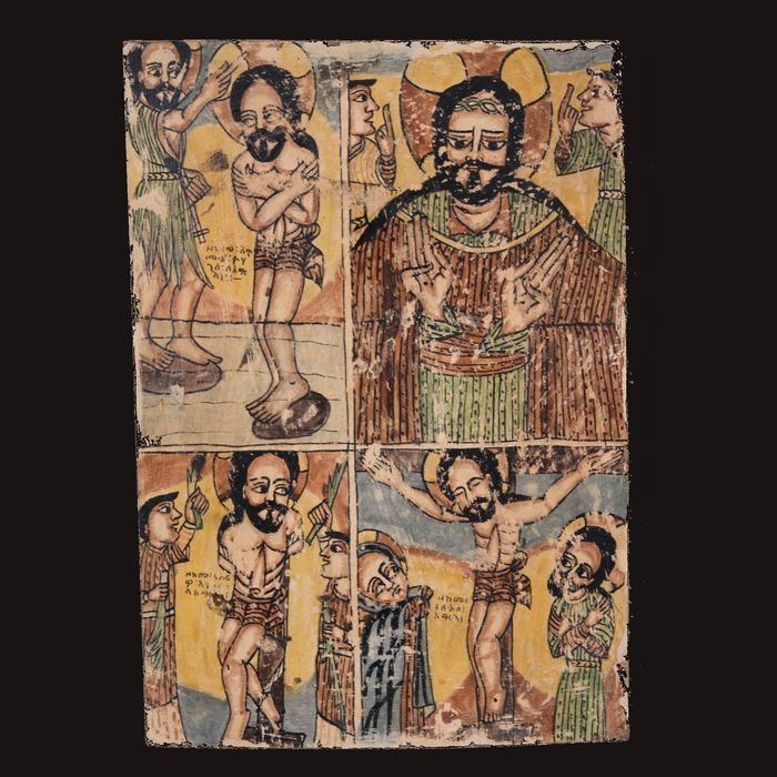 700x700 Ethiopia Large Ethiopian Icon On Polychrome Wood From The Xixh
