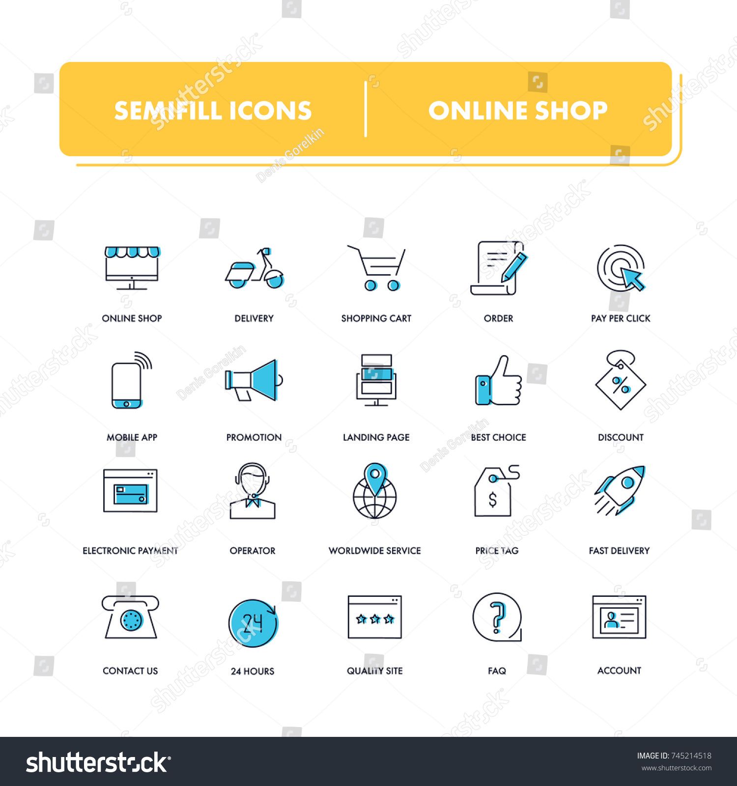 Line Icons Set Online Shop Pack Vector Illustration For E 1500x1600 Line Icons Set Online Shop Pack Vector Illustration For E